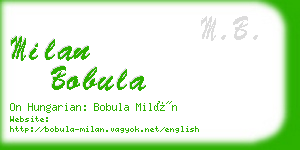 milan bobula business card